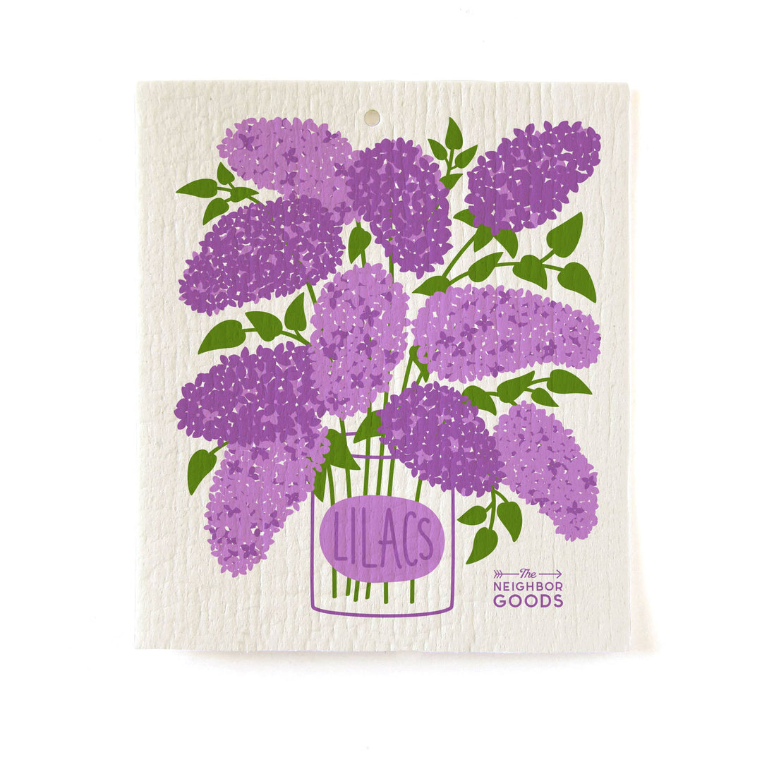 EDIBLE FLOWERS (Lilac, Marigold, Rose) Sponge Cloth Set of 3