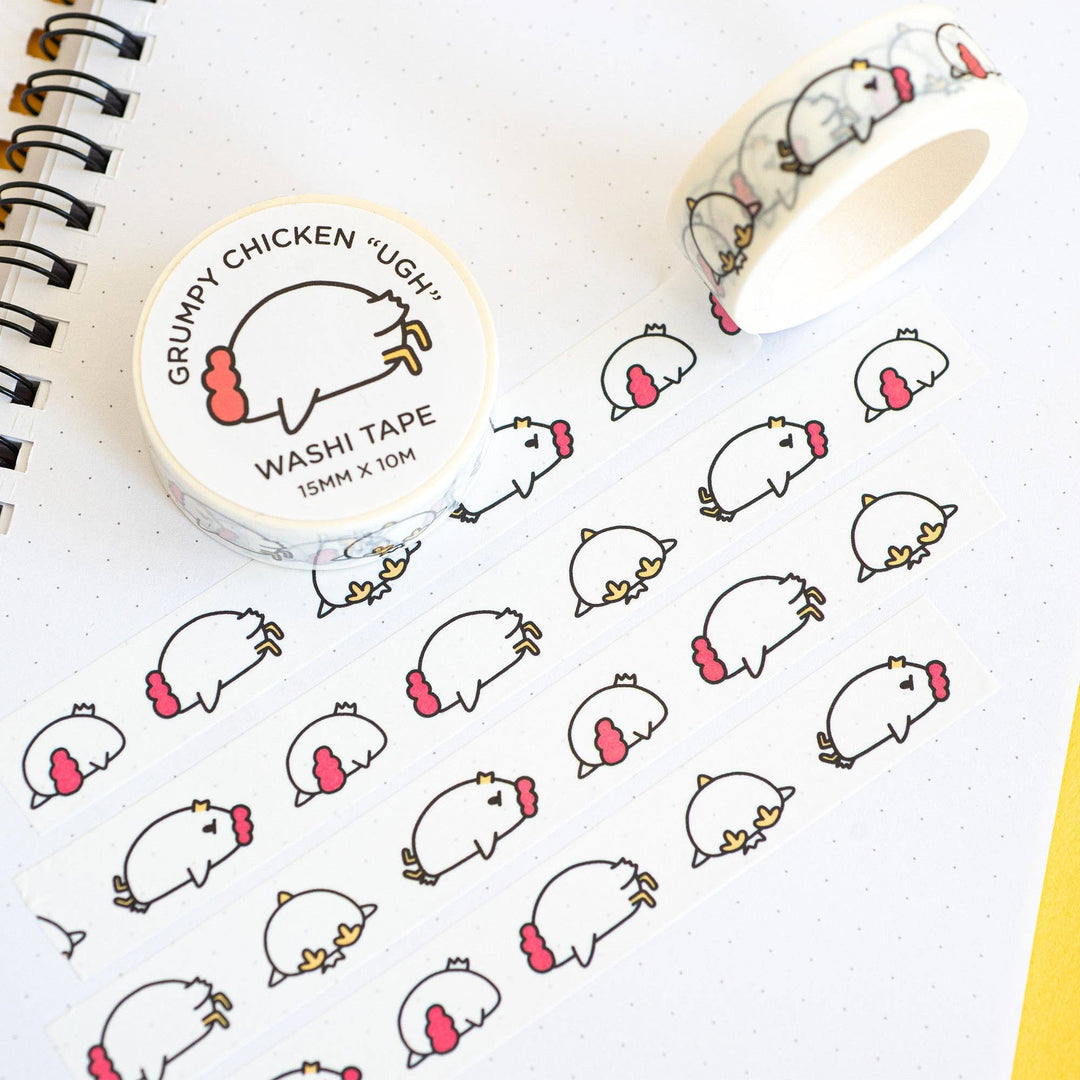 "Ugh" Grumpy Chicken Washi Tape