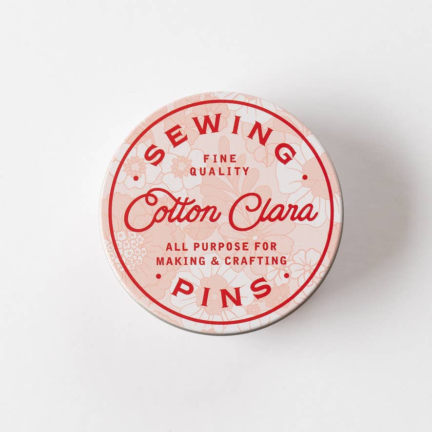 Retro Floral Sewing Pin Tin
