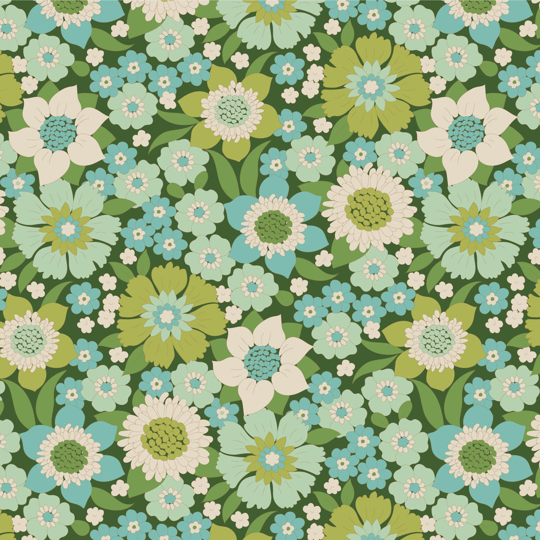Tilda Wallflower Fabric by the 1/4 Yard - Lauren Green