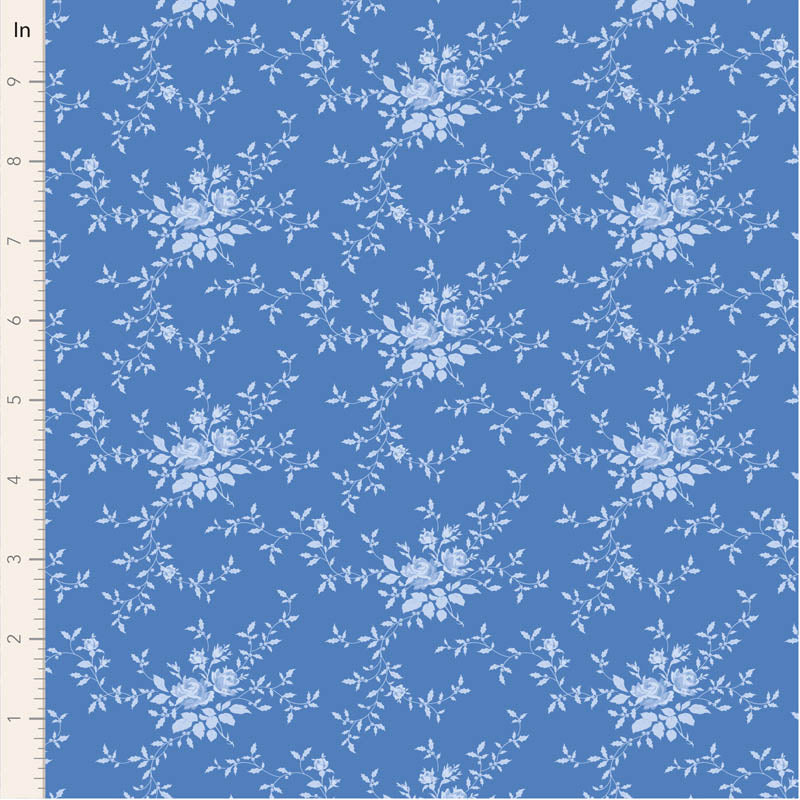 Something Blue by the 1/4 Yard - Noel Cornflower
