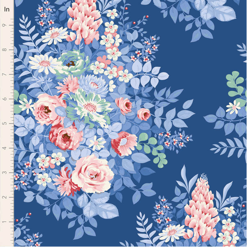Something Blue by the 1/4 Yard - Whimsyflower Night