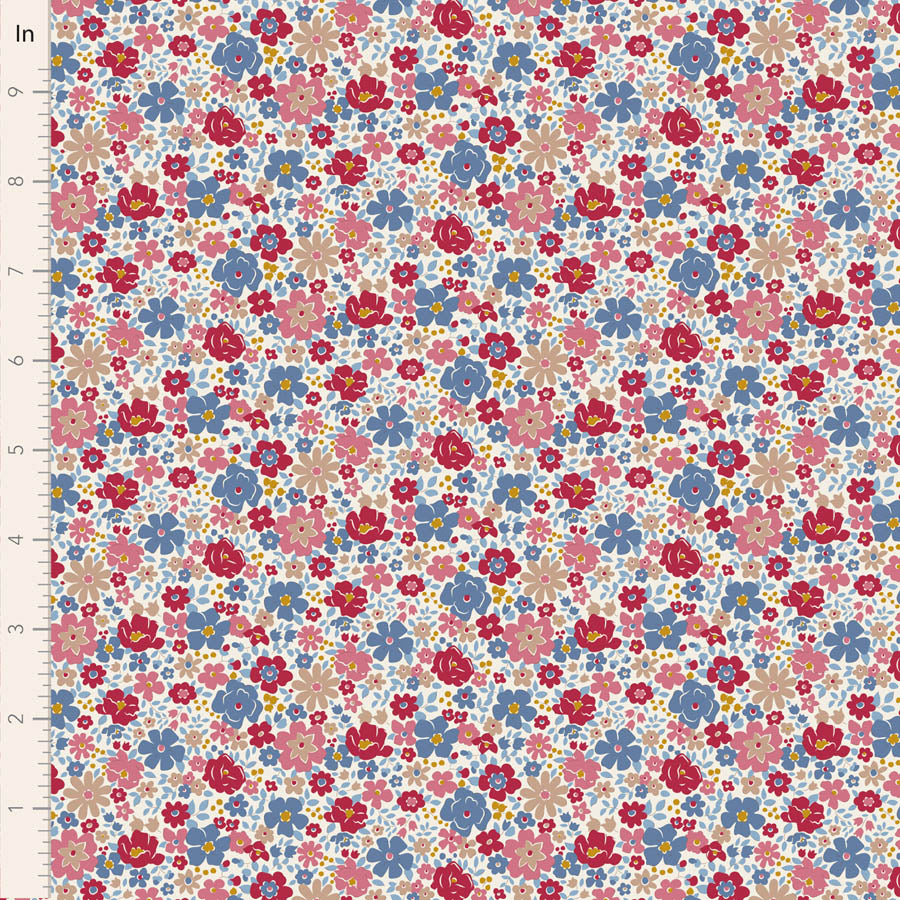 Village Life by the 1/4 Yard - Esther Cold Cream