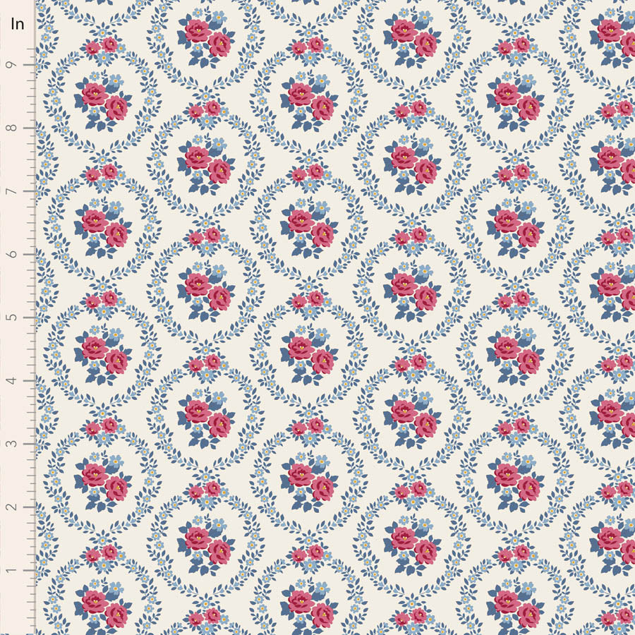 Village Life by the 1/4 Yard - Mable Cold Cream