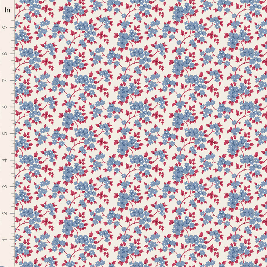 Village Life by the 1/4 Yard - Ruth Blue