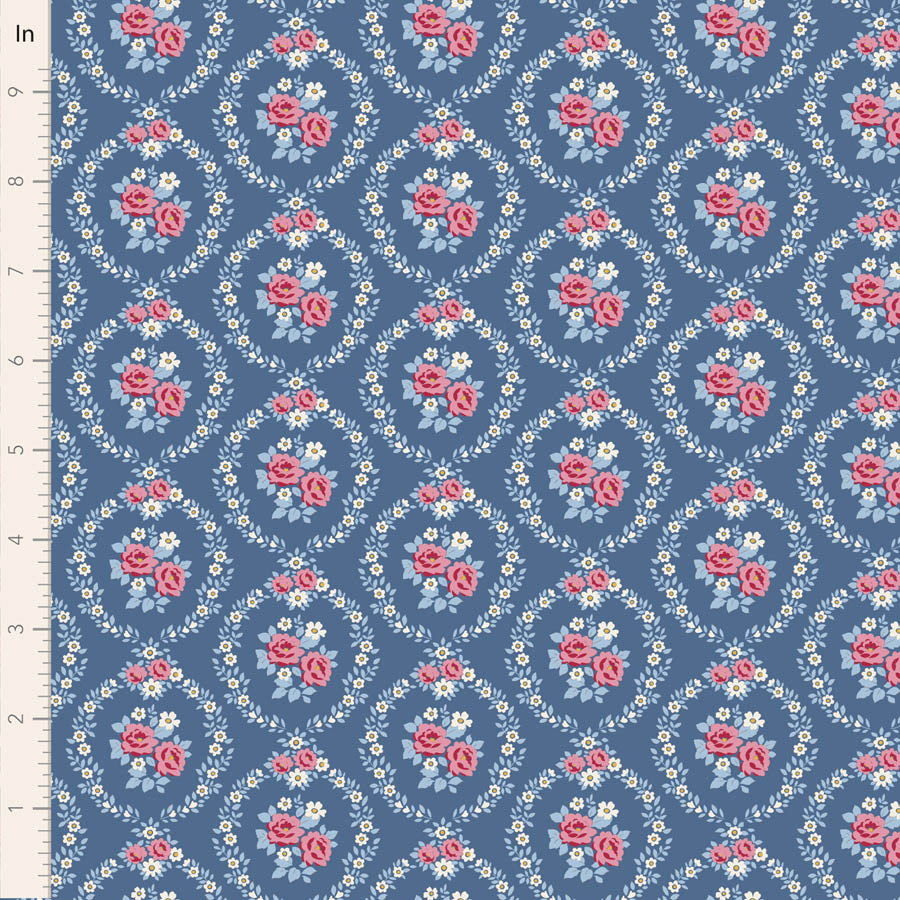 Village Life by the 1/4 Yard - Mable Blue