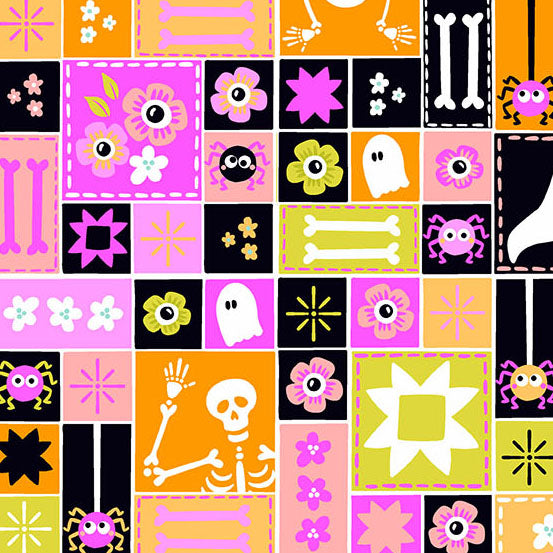 Ghostly Garden by the 1/4 Yard - Sew Spooky Pink