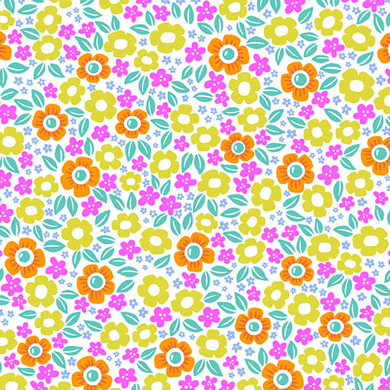 Ghostly Garden by the 1/4 Yard - Floral Fright Multi
