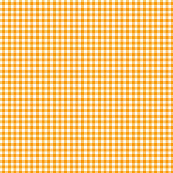 Ghostly Garden by the 1/4 Yard - Bitty Gingham Orange