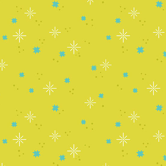 Ghostly Garden by the 1/4 Yard - Stardust Green