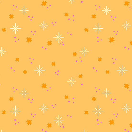 Ghostly Garden by the 1/4 Yard - Stardust Orange