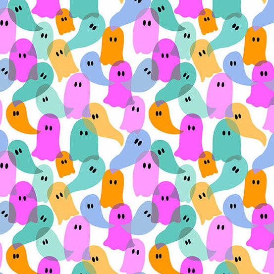 Ghostly Garden by the 1/4 Yard - Ghost Party Multi