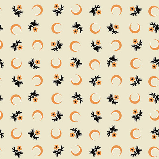 Nightfall by the 1/4 Yard - Flower Moon Cream