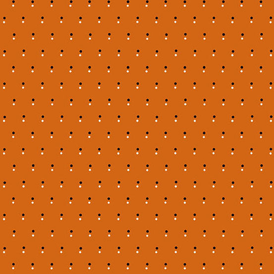 Nightfall by the 1/4 Yard - Shadow Dot Orange