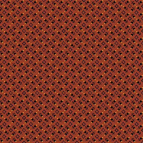 Nightfall by the 1/4 Yard - Bud Diamond Orange