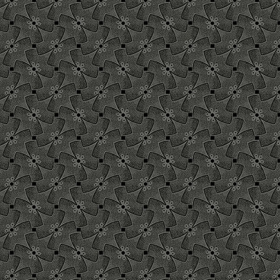 Nightfall by the 1/4 Yard - Whirly Gig Black