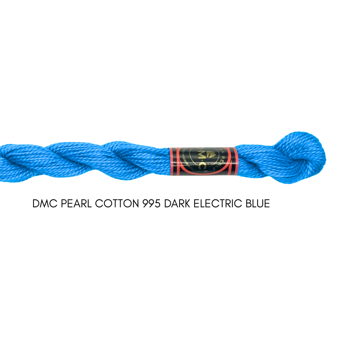 DMC Perle Cotton Size 3 995 Dk. Electric Blue