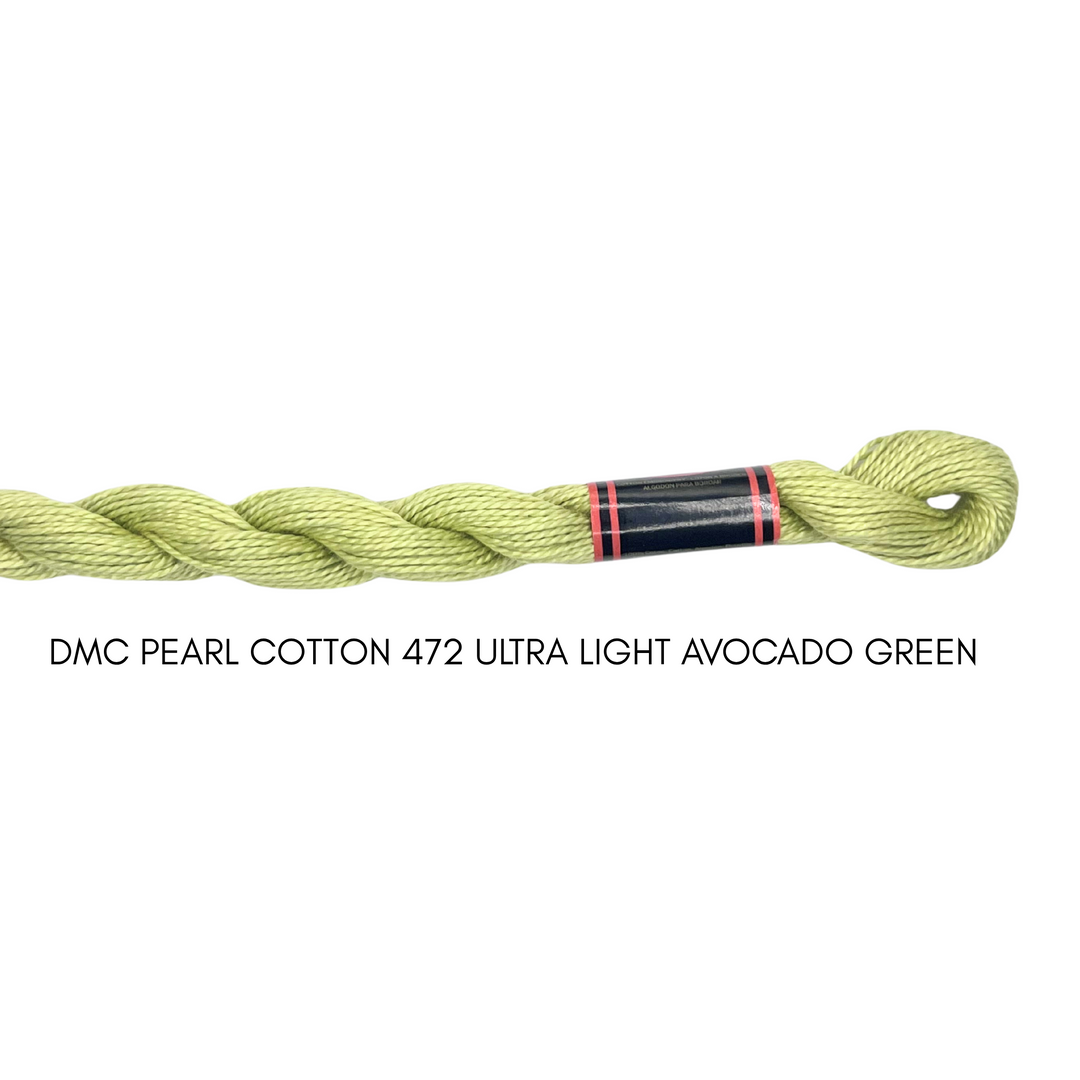 DMC Perle Cotton Size 3 472 Ultra Lt. Avocado Green