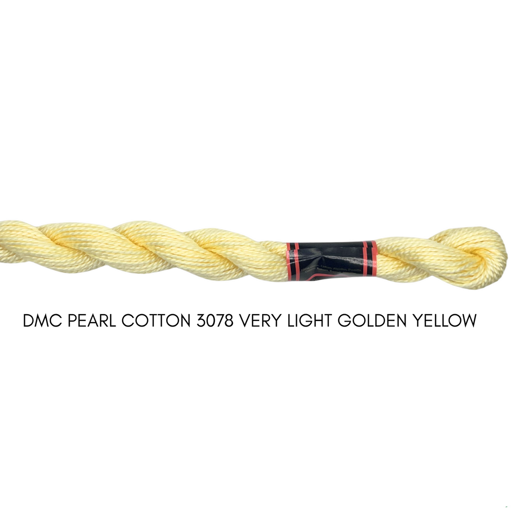 DMC Perle Cotton Size 3 3078 Very Lt. Golden Yellow