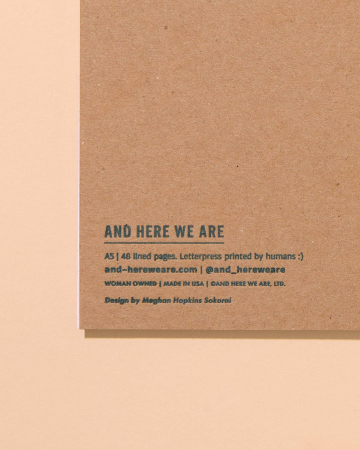Letterpress A5 Spiral Notebook—Worms (Bugs, Nature, Kids)