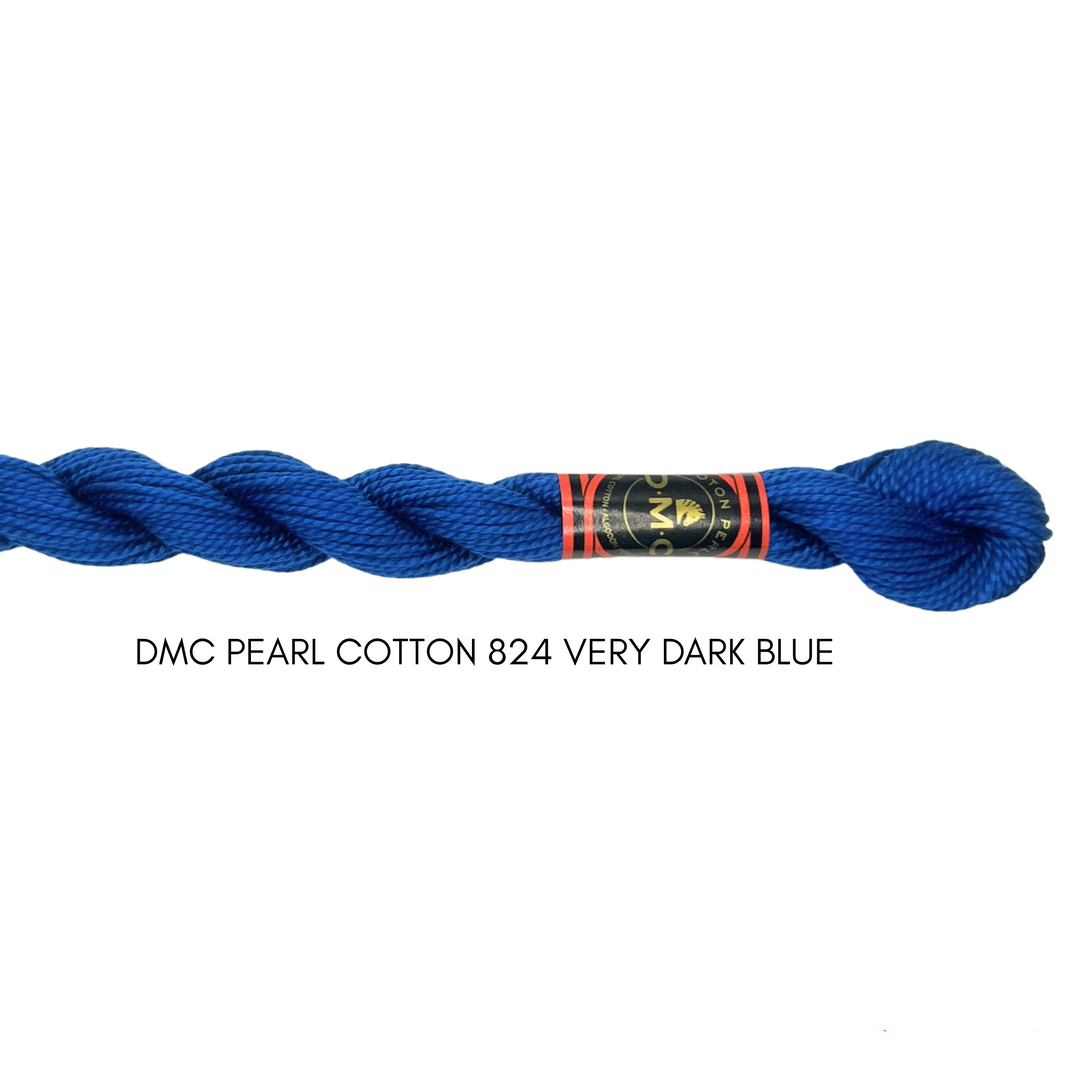 DMC Perle Cotton Size 3 824 Very Dark Blue