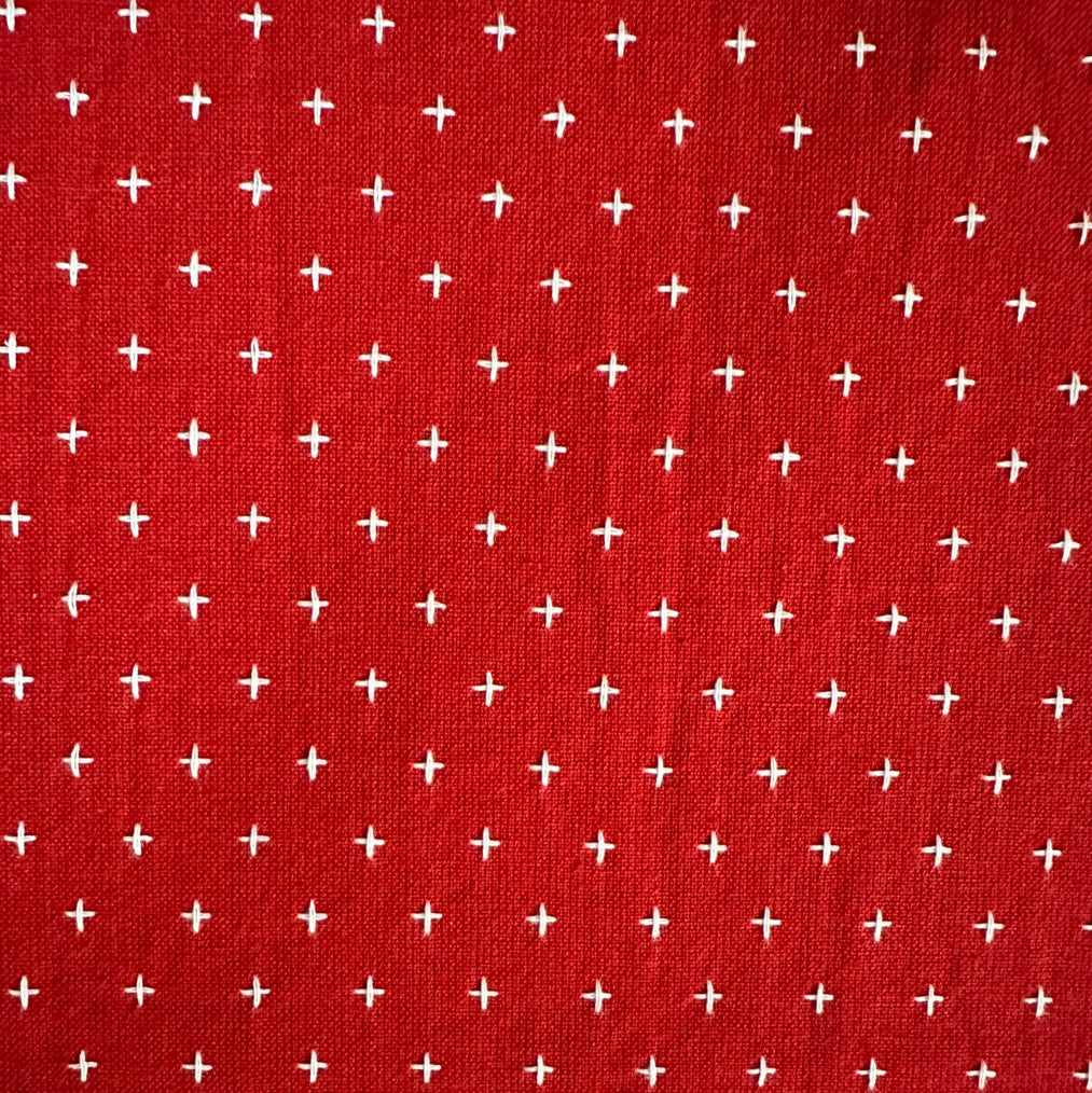Manchester Woven Cotton by the 1/4 Yard - Red &amp; White