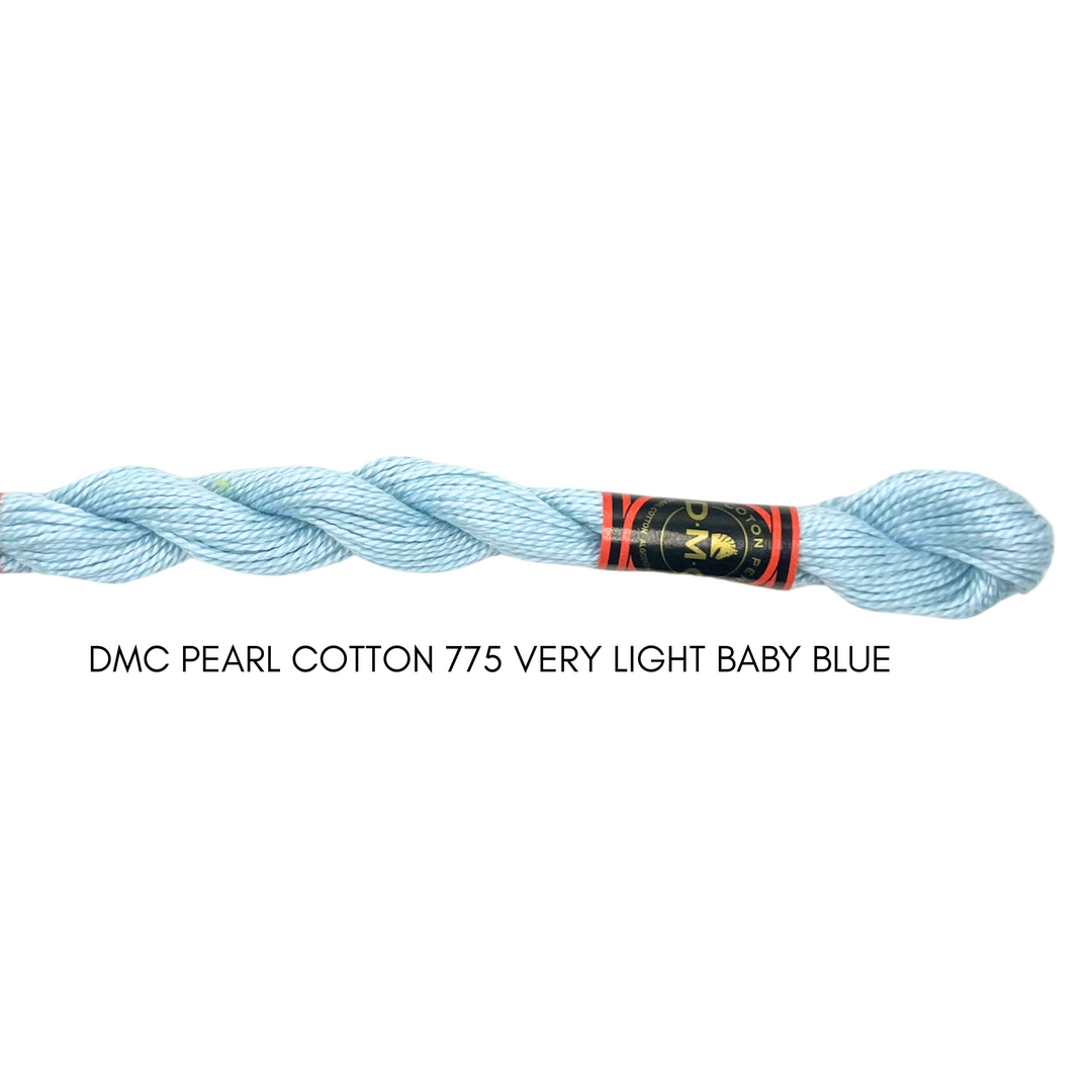DMC Perle Cotton Size 3 775 Very Lt. Baby Blue