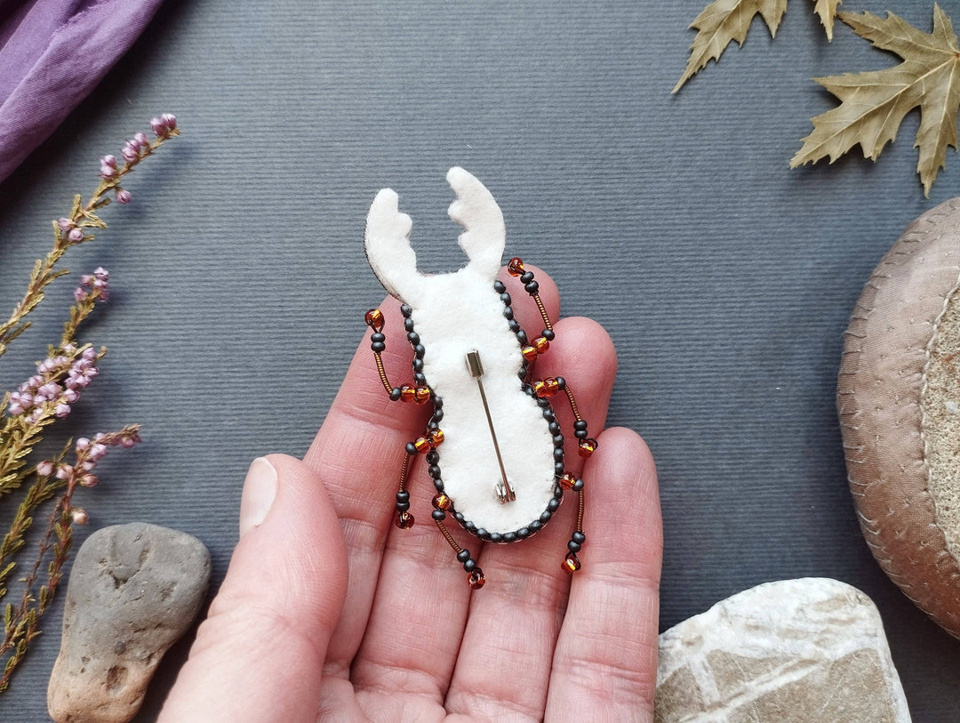 Set of 4 Bead Embroidery Kit: DIY Insect Brooches