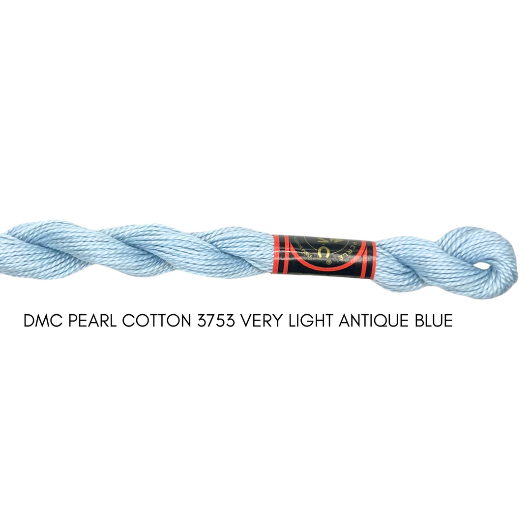 DMC Perle Cotton Size 3 3753 Very Lt. Antique Blue