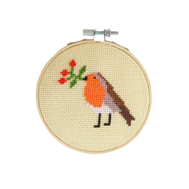 Robin & Berry Cross Stitch Kit