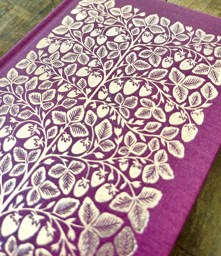 Foil Stamped Linen Journal: Soft Burgundy