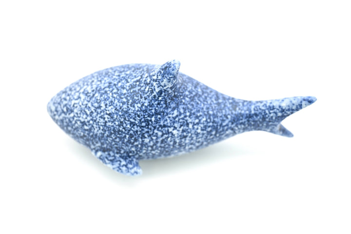Handcrafted Mini Shark Mottled Blue