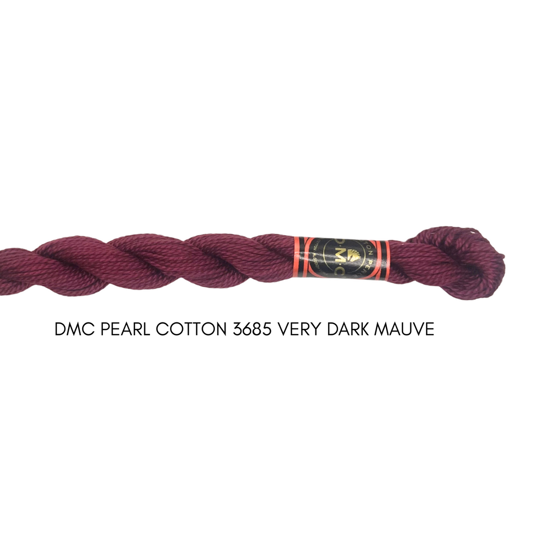 DMC Perle Cotton Size 3 3685 Very Dark Mauve
