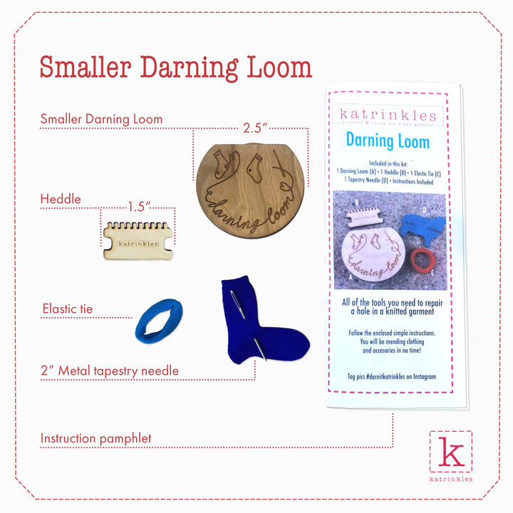 Smaller Darning &amp; Mending Loom Kit
