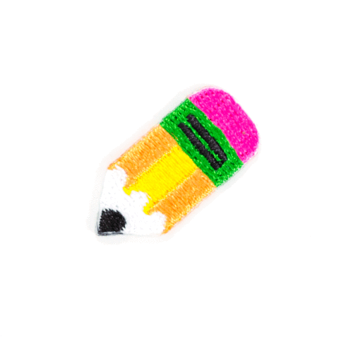 Pencil Embroidered Sticker Patch