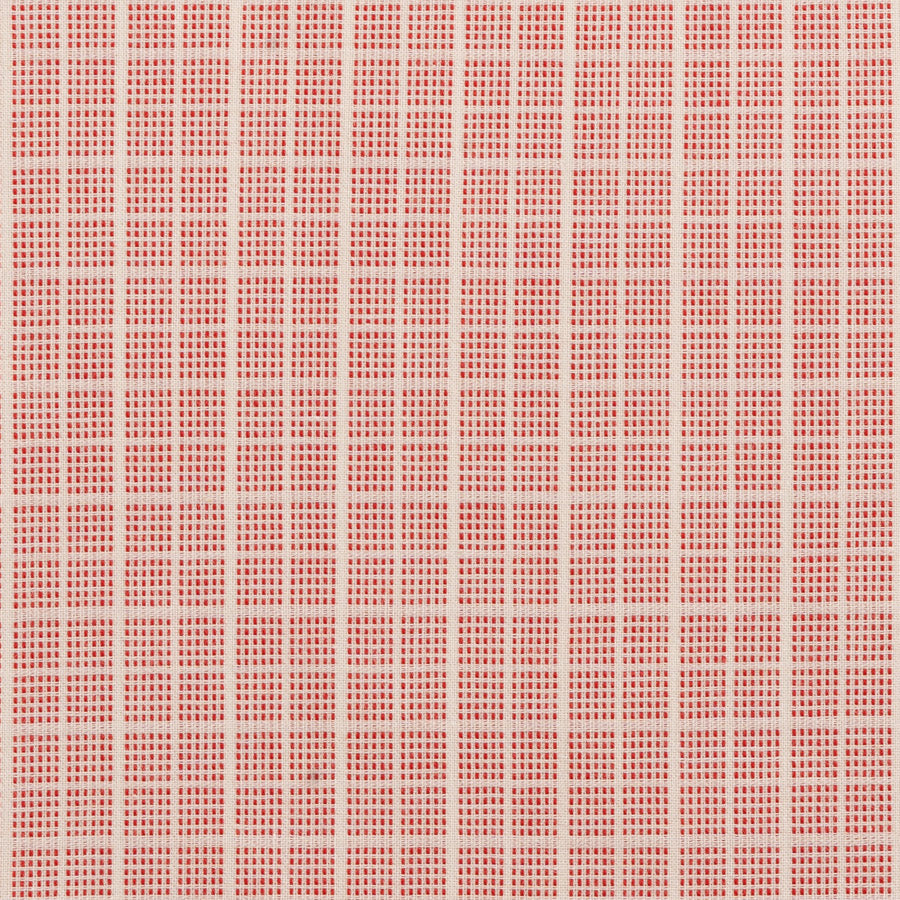 Woven Tea Towel by the 1/4 Yard - Waffle Plaid Red