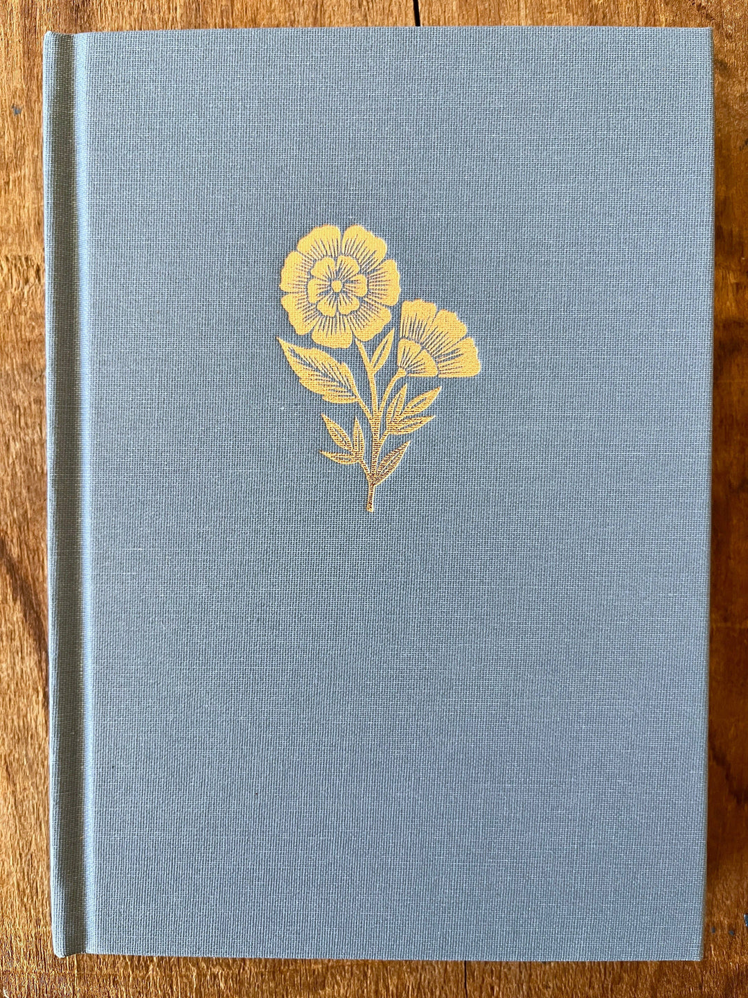 Foil Stamped Linen Journal: Denim Blue