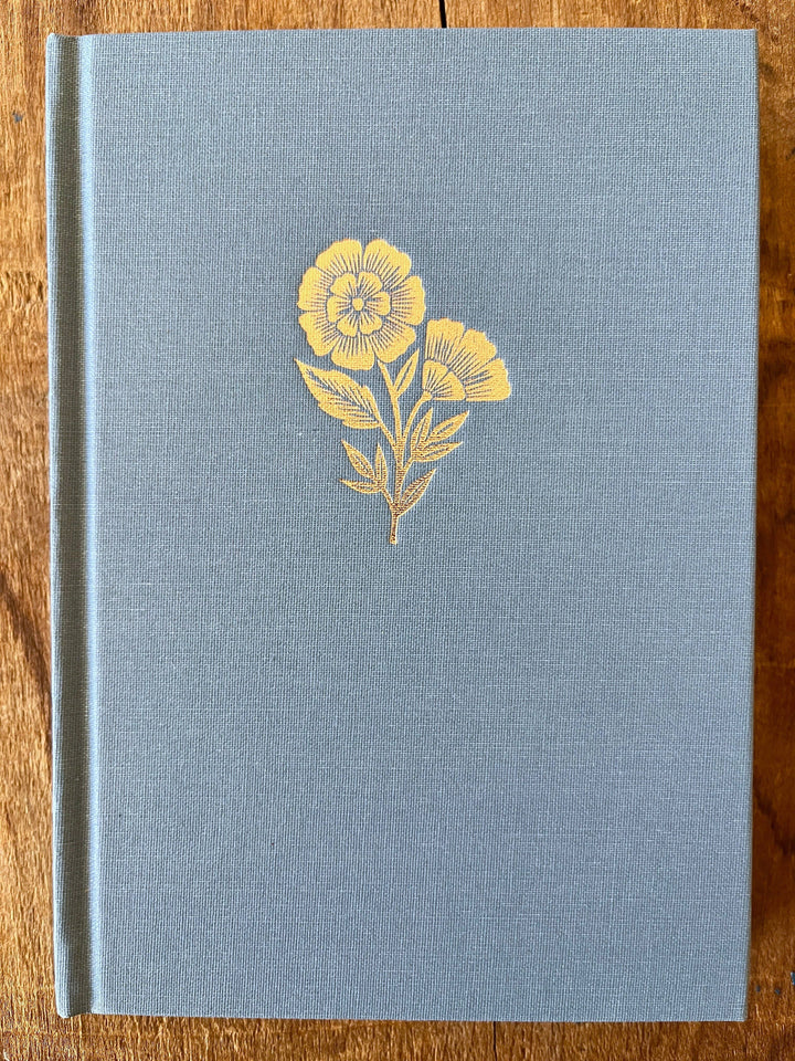 Foil Stamped Linen Journal: Denim Blue