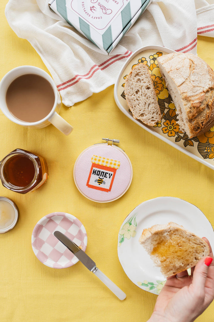 Honey Jar Cross Stitch Kit