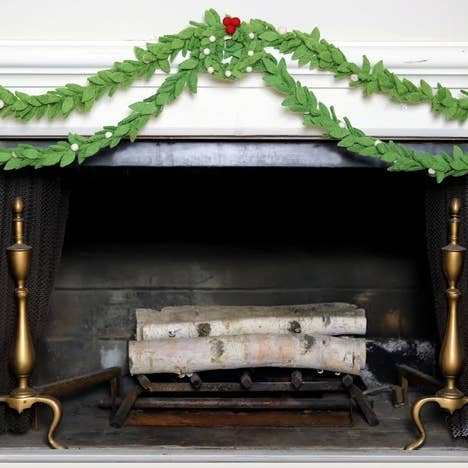 Christmas Felt Leaf Garland