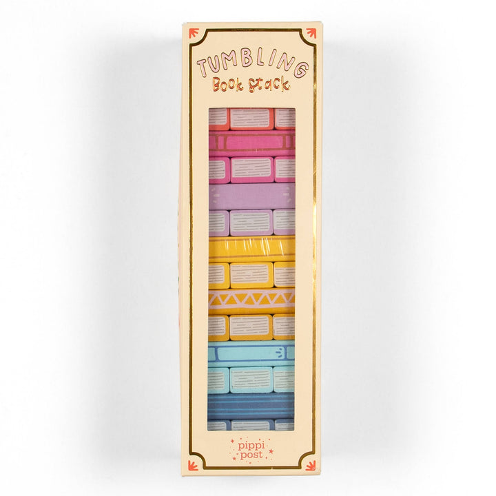 Tumbling Book Stack - Wooden Block Stacking &amp; Balance Game