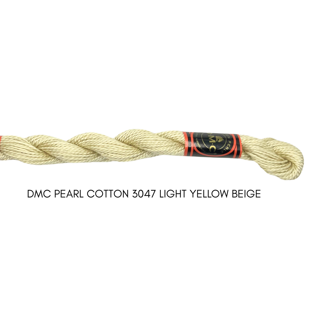 DMC Perle Cotton Size 3 3047 Lt. Yellow Beige