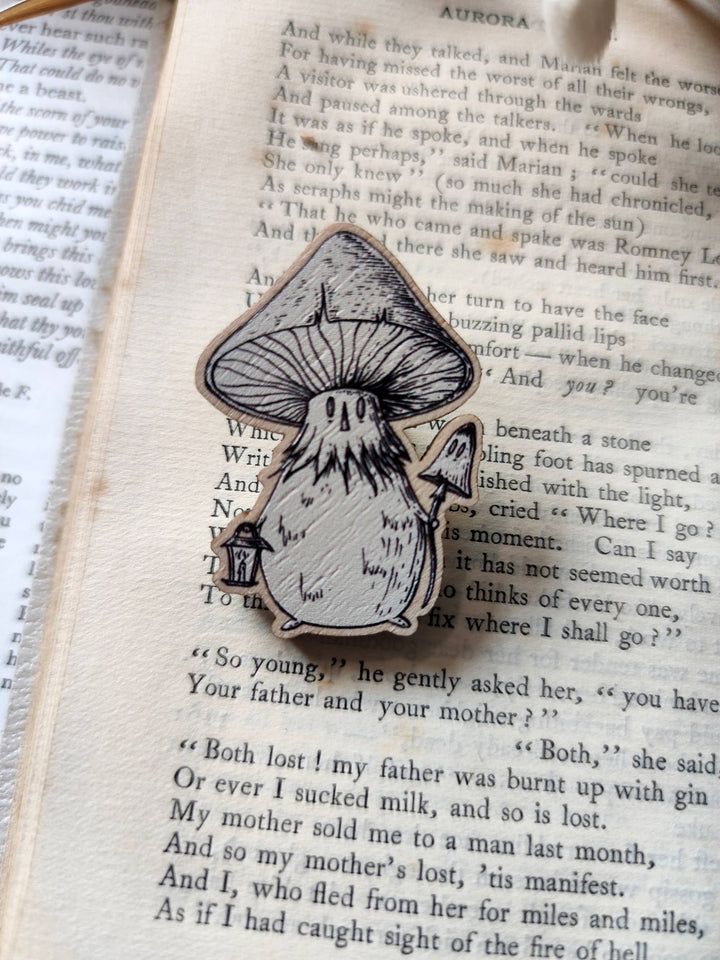 Mushroom Spirit Wooden Pin