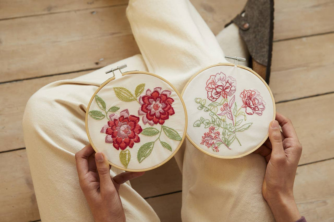 DMC Calming Carnations Embroidery Kit
