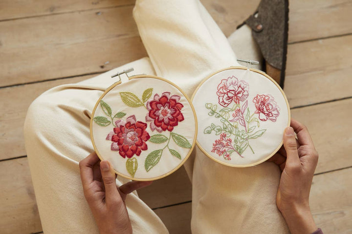 DMC Calming Carnations Embroidery Kit