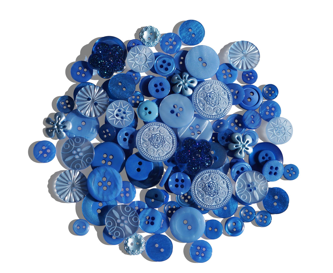 Button Assortment Blue Buttons