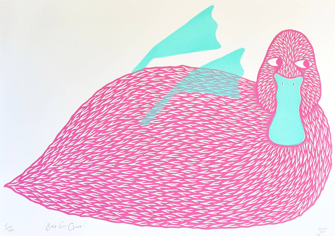 Baby Got Quack - Original Linocut