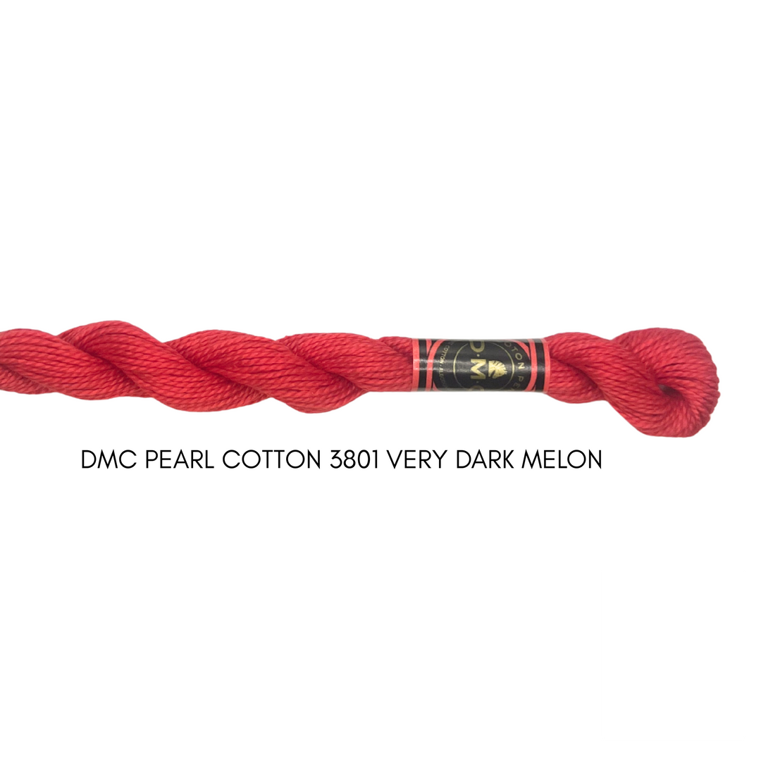 DMC Perle Cotton Size 3 3801 Very Dark Melon