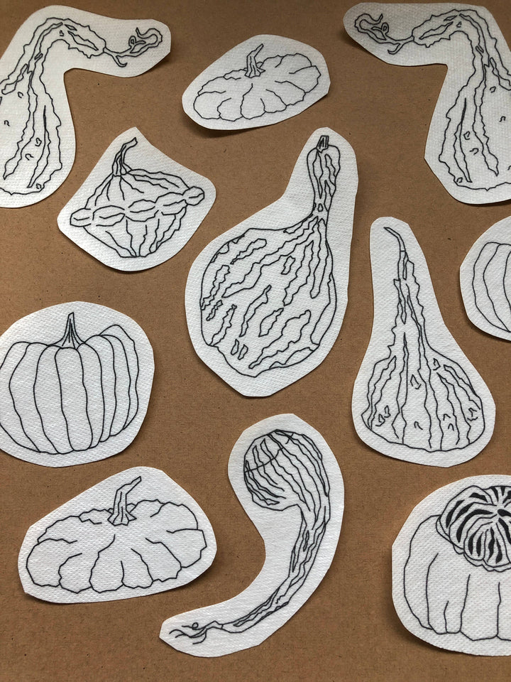 Gourds - Hand Embroidery - Peel Stick &amp; Stitch Patterns