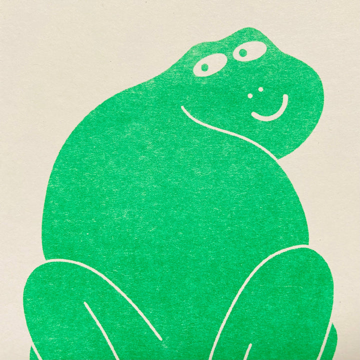 Riso Greetings Card - Frog